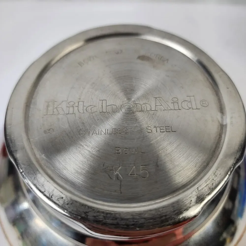 KitchenAid Mixing Replacement Bowls 4.5 Qt K45 & 2Qt K30 Stainless Steel VGC